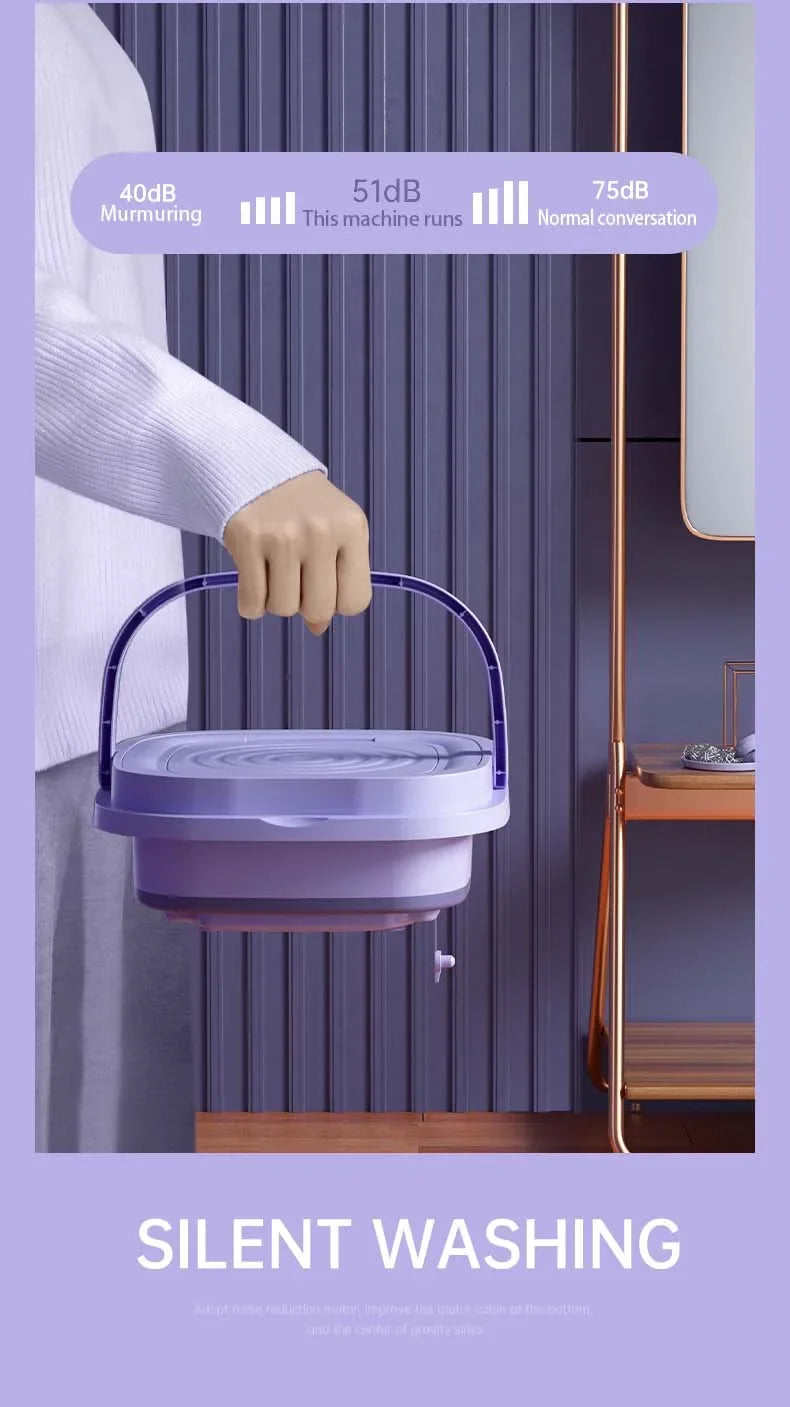 TOT FoldWash 8L – Portable Foldable Washing Machine with Dry & Wash Modes