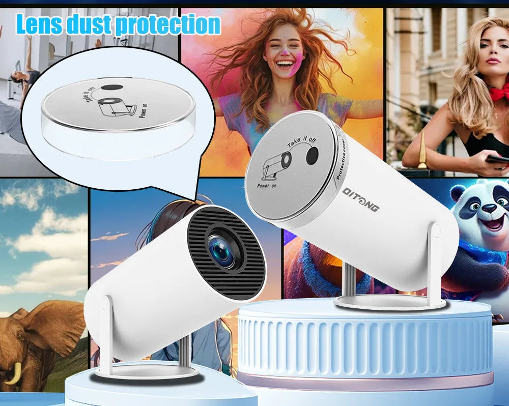 TOT HY300 Lite Projector – Android 4K Support, 300 ANSI HD WiFi Smart Cinema