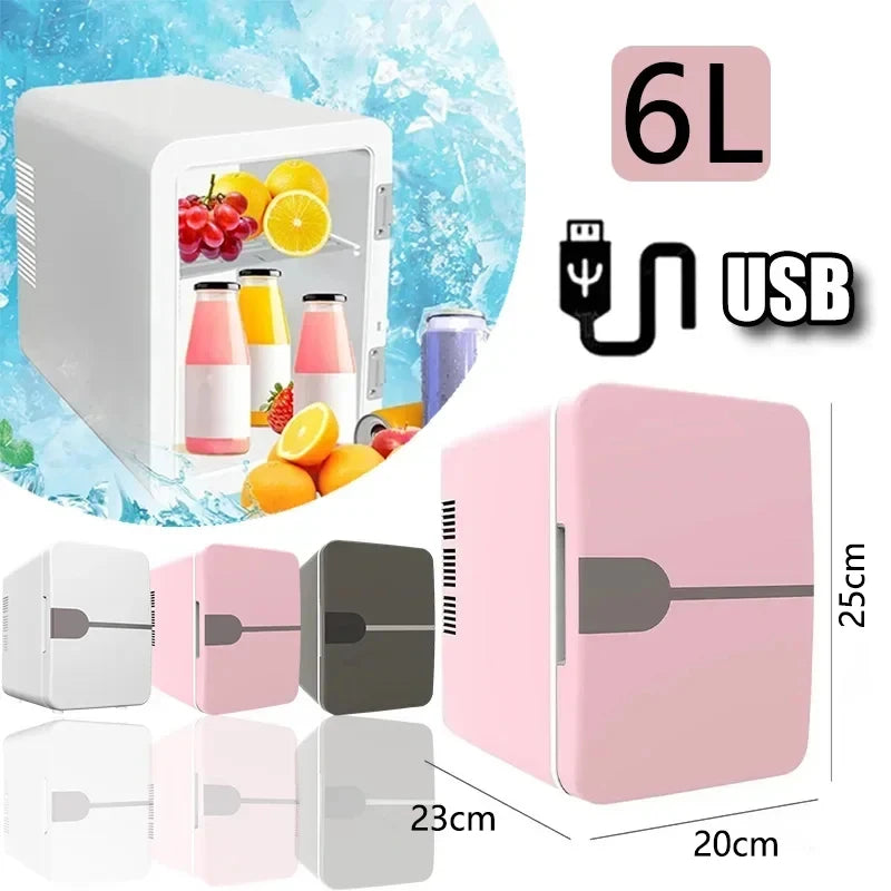 TOT ChillCube 6L – USB Mini Fridge for Skincare, Drinks & Travel (Silent, Low Energy)