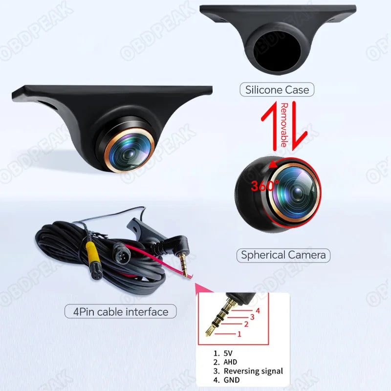 TOT 360° Rear View Car Camera – Full HD 1080P with Golden Lens & Night Vision