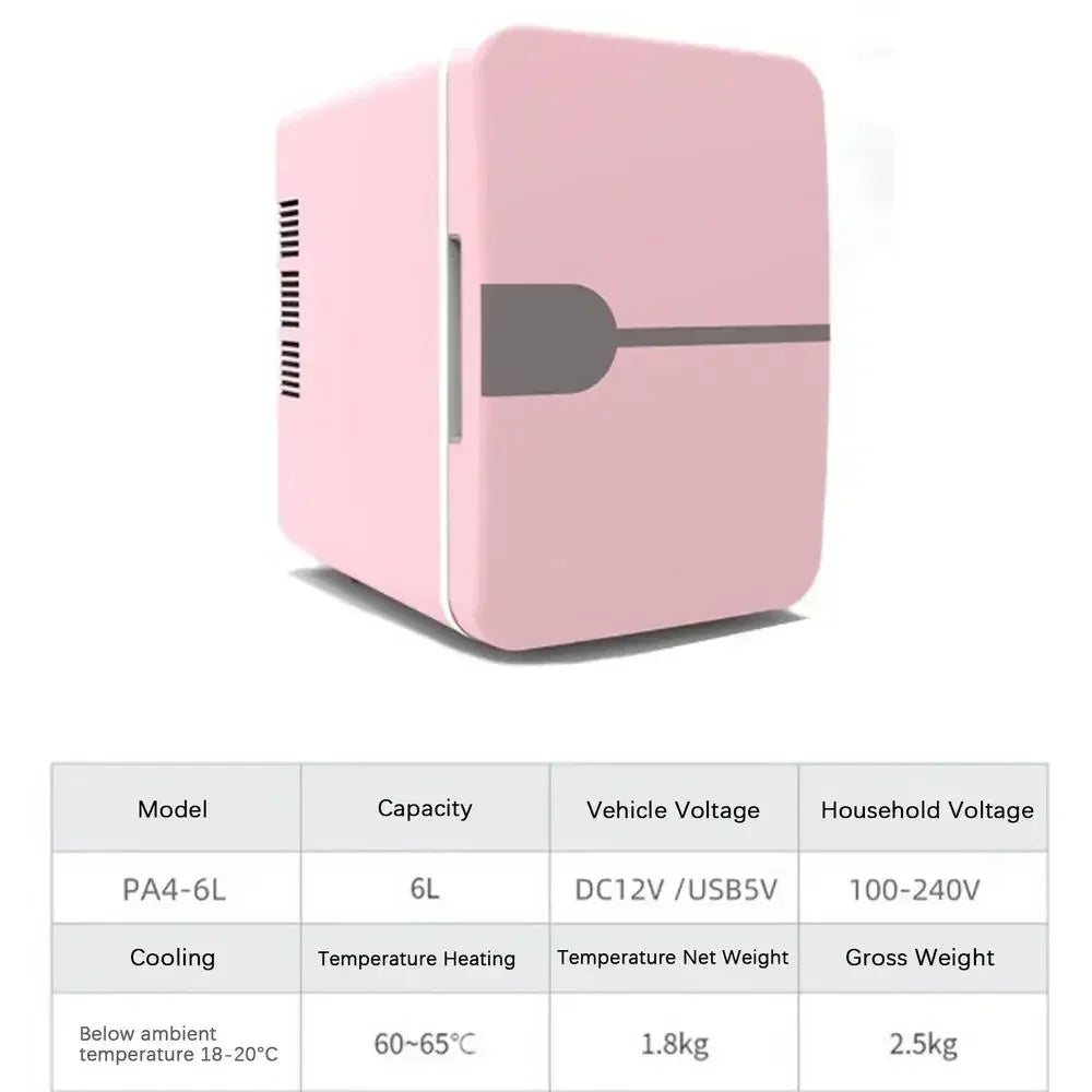 TOT ChillCube 6L – USB Mini Fridge for Skincare, Drinks & Travel (Silent, Low Energy)