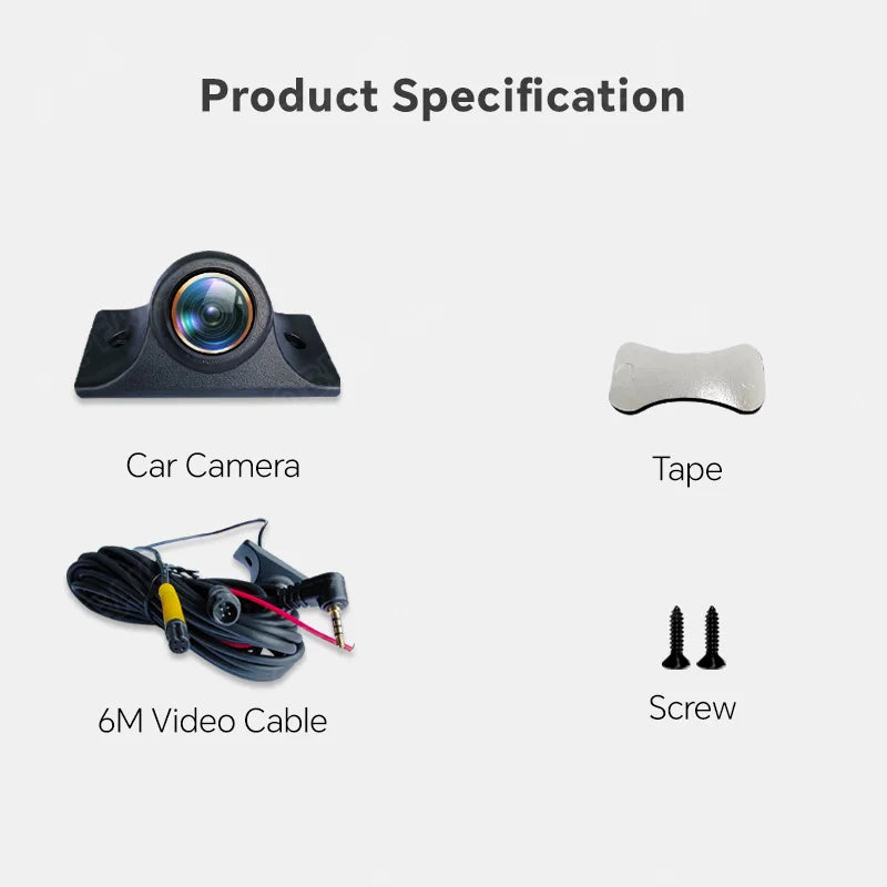 TOT 360° Rear View Car Camera – Full HD 1080P with Golden Lens & Night Vision
